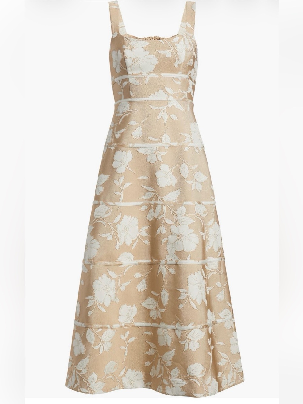 Anne Klein
Floral Jacquard A-Line Dress Size 10 latte/ivory shell color *flawed